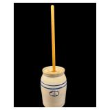 ANTIQUE MARSHALL POTTERY TEXAS BUTTER CHURN &