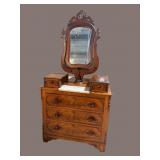 WALNUT VICTORIAN WISHBONE DRESSER
