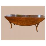 LARGE SOLID CHERRY PEGGED AND BANDED DROP LEAF