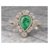 PLATINUM TOURMALINE & DIAMOND RING