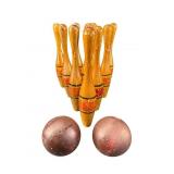 VINTAGE WOODEN CHILDS BOWLING GAME IN BOX