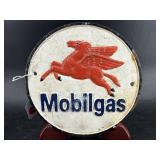 MOBILGAS PEGASUS ADVERTISING CAST IRON SIGN