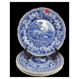 SET OF 4 SPODE BLUE ROOM COLLECTION PLATES
