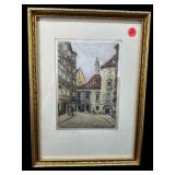 HANZ LEISCH ETCHING ON SILK