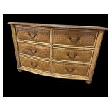 OAK AND LATTICE TOMMY BAHAMA STYLE 6 DRAWER