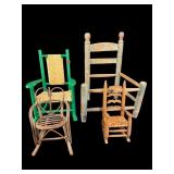 4 PC LOT DOLL CHAIRS