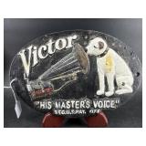 VICTOR RCA NIPPER DOG CAST IRON ADVERTISING SIGN