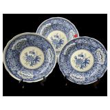 SET OF 3 SPODE BLUE ROOM COLLECTION PLATES