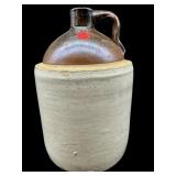 1 GALLON SALT GLAZE JUG WITH HANDLE