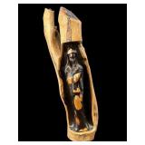 LARGE ROSEWOOD CARVED MADONNA SCULPTURE