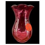 CRANBERRY PILGRIM ART GLASS BUD VASE