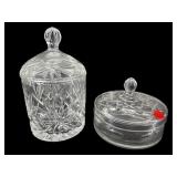 2 PC CRYSTAL JAR LOT