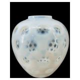 FENTON OPALESCENT COIN DOT VASE