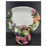 2 PC LOT ITALIAN PLATTER AND PITCHER