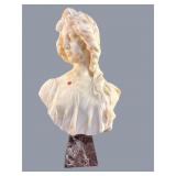 SIGNED ANTONIO FIRENZE ALABASTER BUST