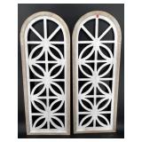 2 DISTRESSED PAINTED HANGING ARCHES