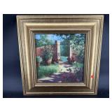 CONTEMPORARY OIL ON CANVAS IN GOLD FRAME