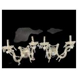 2 CRYSTAL PRISM CANDLE SCONCES