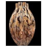 LARGE MURANO AMETHYST GOLD FLECK BULBOUS VASE