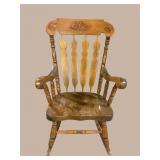 SOLID PINE PAINT DECORATED ROCKER