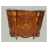 LARGE FRENCH MARBLE TOP COMMODE