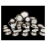 87 PCS OF NORITAKE LEGACY COBALT AND GOLD CHINA