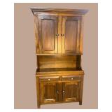 PINE PRIMITIVE STEP BACK CUPBOARD