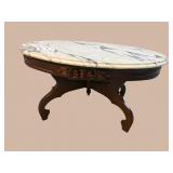 CHERRY MARBLE TOP KIMBREL COFFEE TABLE