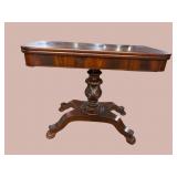 19TH CENT. FEDERAL ACANTHUS CARVED FLIP TOP GAME