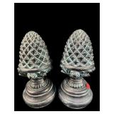 PR OF RESIN PINEAPPLE BOOKENDS