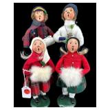 4 PC LOT BYERS CHOICE CAROLERS CHILDREN