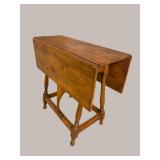 ANTIQUE PINE DROP LEAF BUTTERFLY TABLE