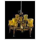 GOTHIC 9 LIGHT IRON CHANDELIER