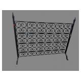 ORNATE CAST IRON FIRESCREEN