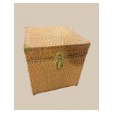 WICKER ADORNED LIFT TOP BOX