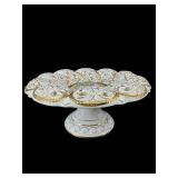 ORNATE CAPODIMONTE RETICULATED TAZZA