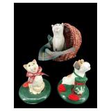 3 PC LOT BYERS CHOICE CAROLERS PETS