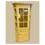 PAINT DECORATED CONTEMPORARY CORNER CABINET