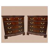 2 HERITAGE FLAMED MAHOGANY OVERSIZED 4 DRAWER