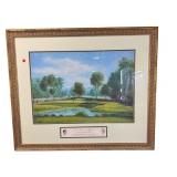 DONALD MOSS PRINT OF ARNOLD PALMER ON 12TH GREEN