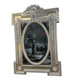 SILVER DECORATED POLYFOAM ORNATE MIRROR