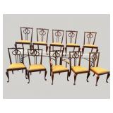 10 CUSTOM MADE SOLID CHERRY QUEEN ANNE CHAIRS