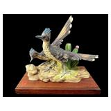 ETHAN ALLEN PORCELAIN ROADRUNNER SCULPTURE ON
