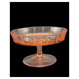 ELEGANT PINK DEPRESSION FOOTED SMALL COMPOTE