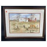 FARM LANDSCAPE WATERCOLOR