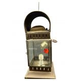 ANTIQUE RETICULATED BRASS CARRIAGE LAMP