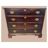 MIXED WOOD 19TH CENT. 4 DRAWER CHEST