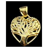 DESIGNER MILOR ITALY 14K GOLD & RESIN TREE OF
