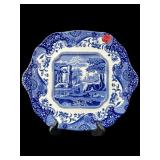 SPODE BLUE AND WHITE PORCELAIN ITALIAN CAKE PLATE