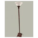 WOOD GRAIN PAINTED TORCHER FLOOR LAMP